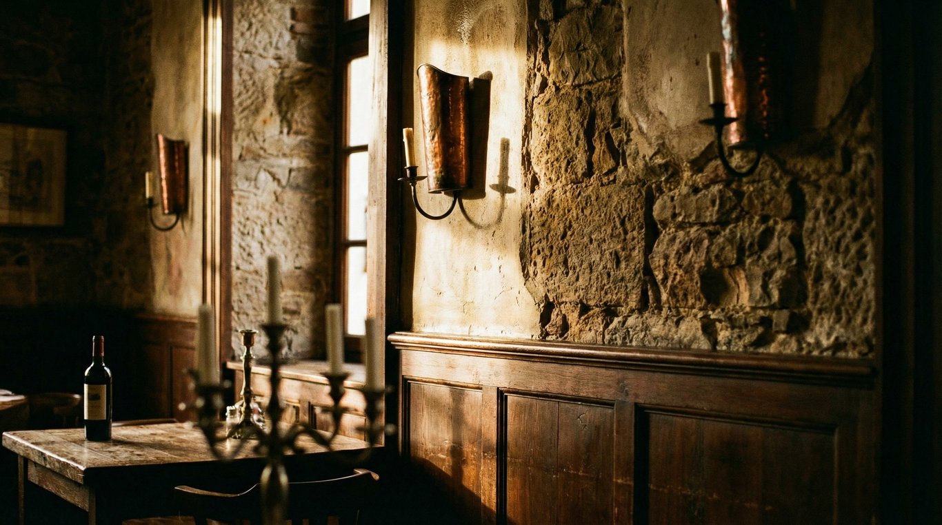 Texture détaillée d’un mur en pierre ancienne dans le restaurant Alfedo