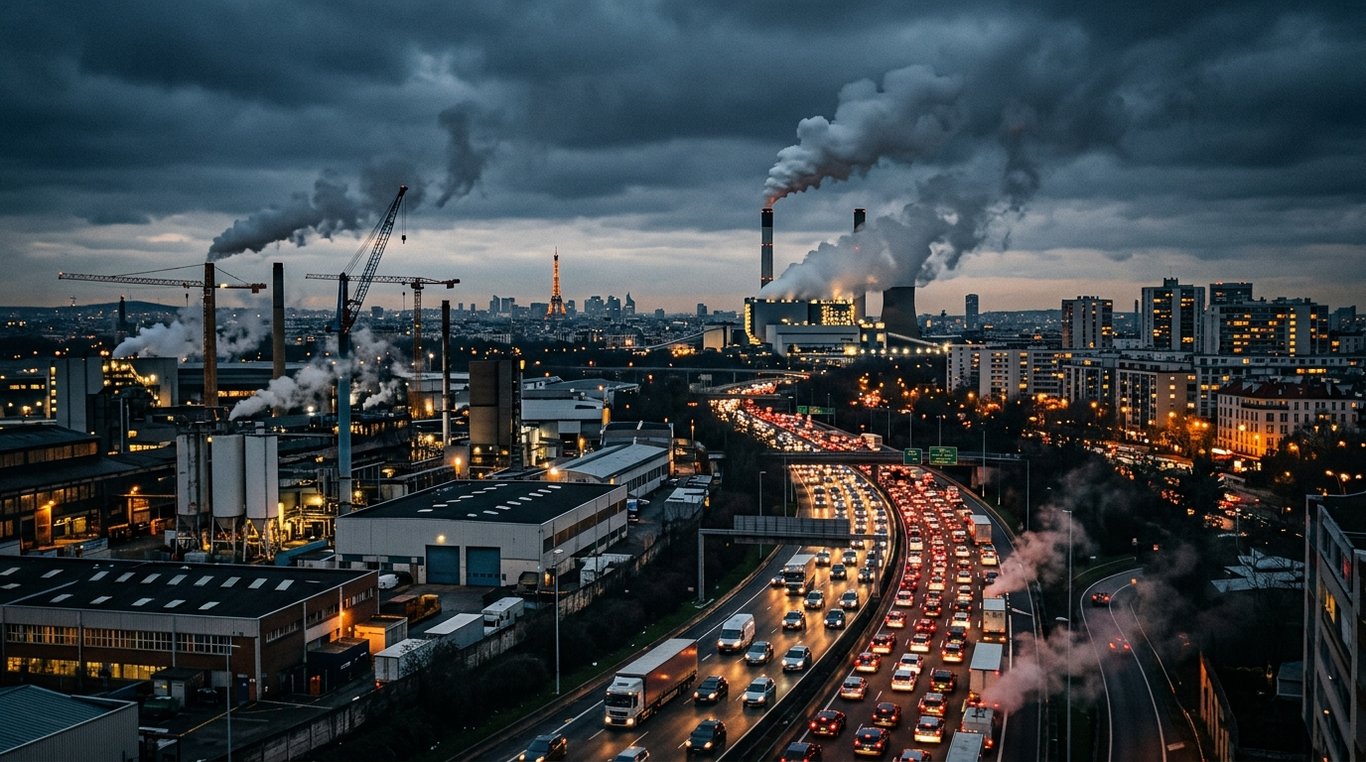 Graphique en barres des émissions de CO2 par secteur industriel en 2024