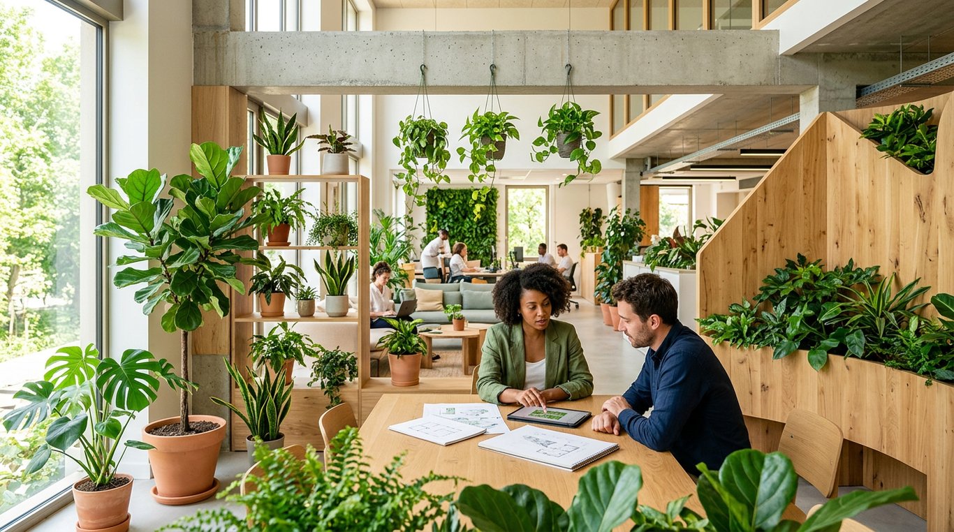 Mise en avant des expertises : plantation et design végétal lumineux