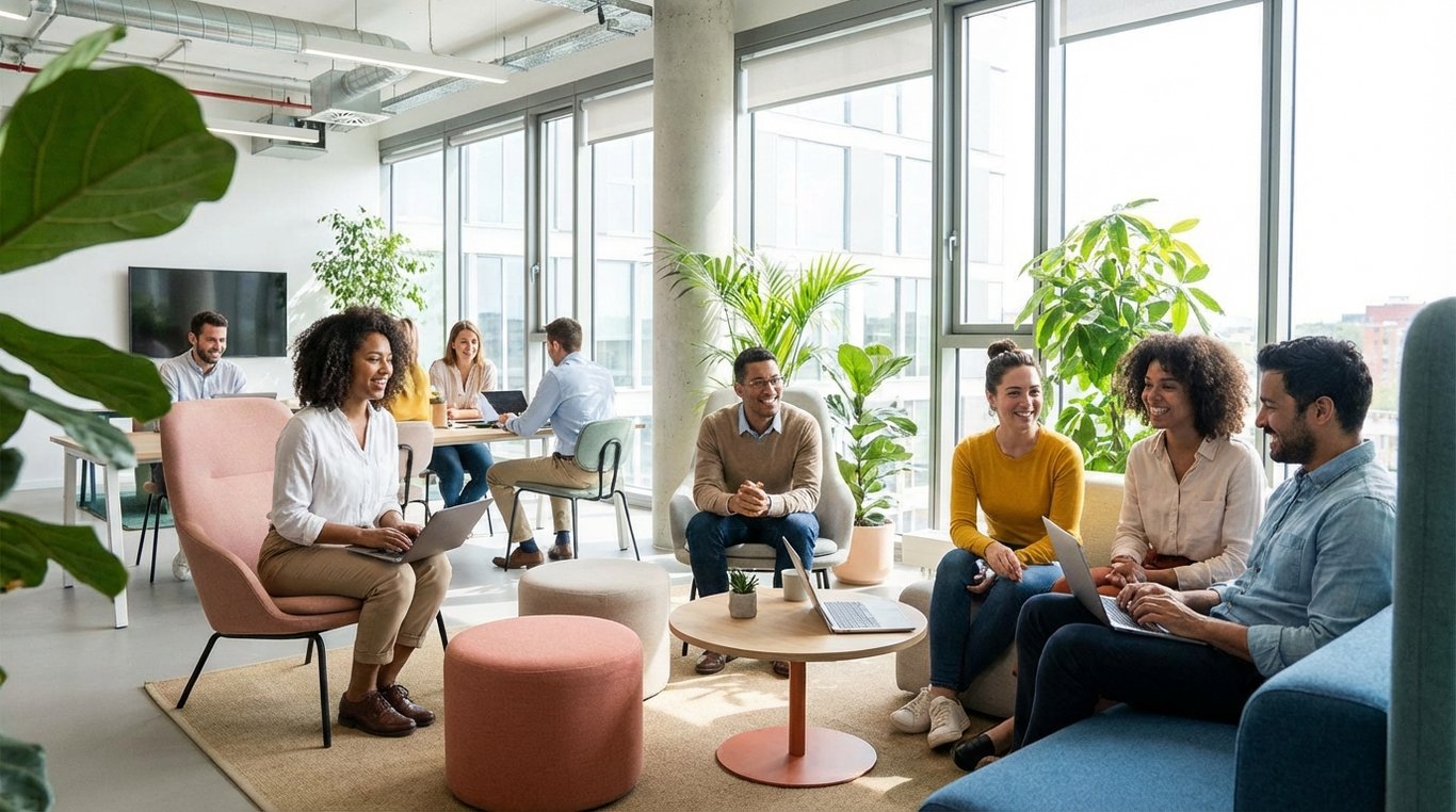 Composition minimaliste de feuilles botaniques fraîches et d'un emballage en carton recyclé texturé de haute qualité