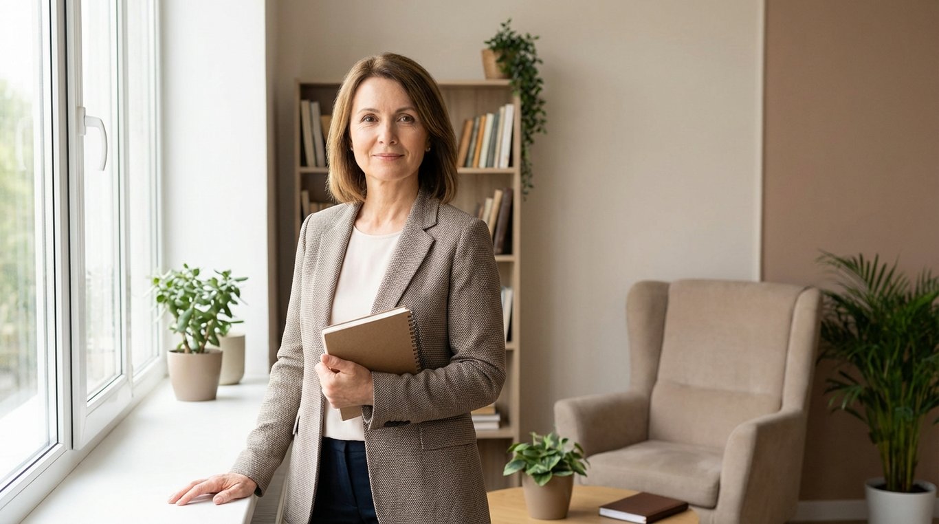 Portrait en noir et blanc de Mme Claire Bernard