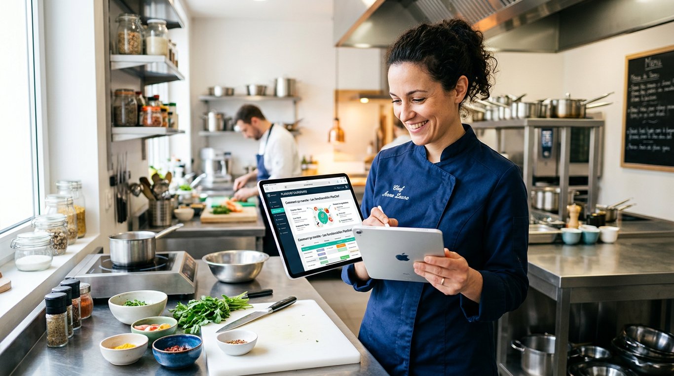 Gros plan sur l'écran d'un smartphone affichant une liste de courses bien organisée