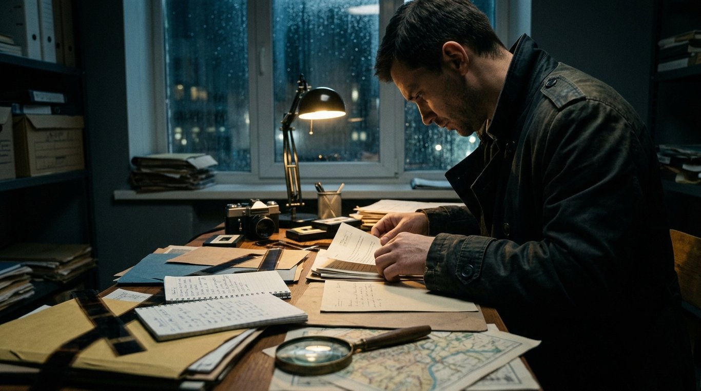 Bureau sombre avec écrans affichant du code