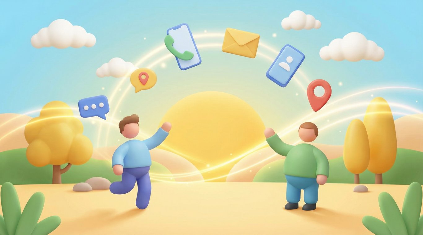 Illustration 3D Contact