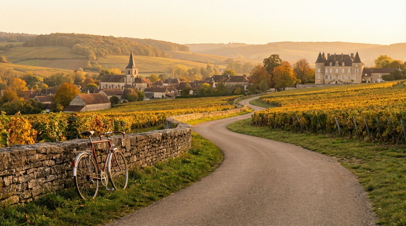 Route des vignes en Bourgogne