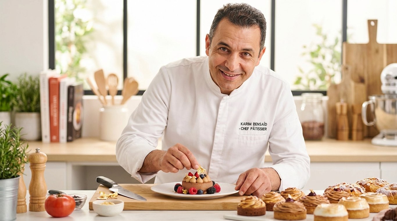 Portrait de Karim Bensaïd, chef pâtissier