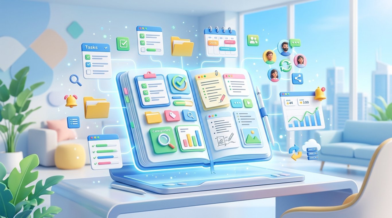 Illustration 3D abstraite montrant des graphiques analytiques lumineux pour la Business Intelligence et le reporting.