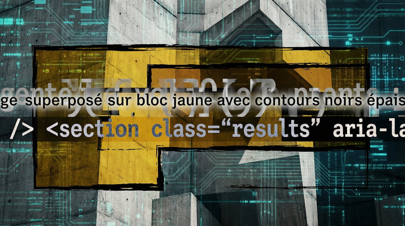 Exemple d’éléments CSS en chevauchement avec effets de superposition et transparence