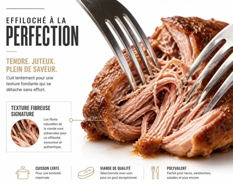 Technique pour effilocher le pulled pork à la fourchette