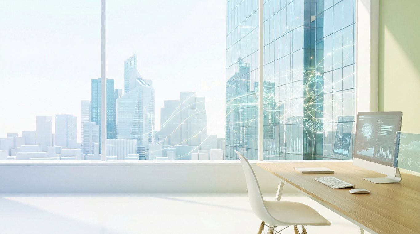 Graphique numérique du marché boursier affiché sur une tablette blanche avec points de données en bleu électrique