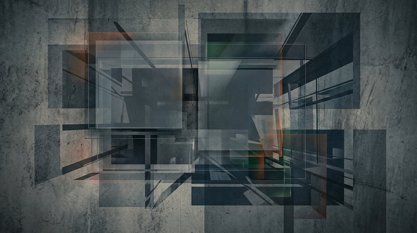 Bloc rouge superposé sur bloc jaune avec contours noirs épais