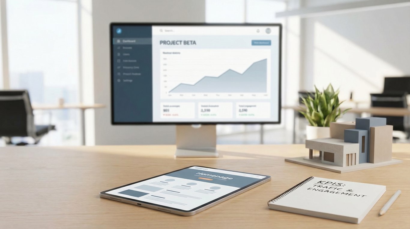 Version tablette du site institutionnel du projet Beta