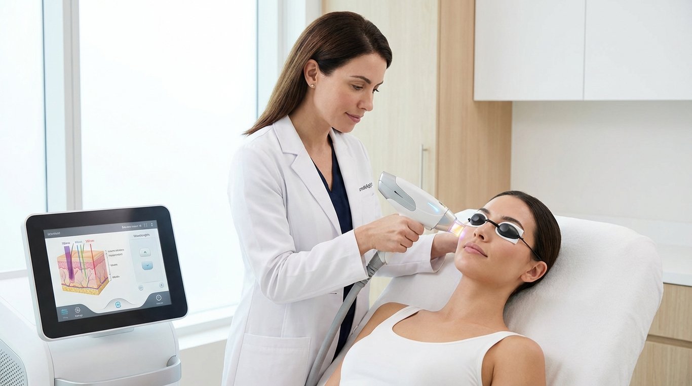 Traitement laser dermatologique