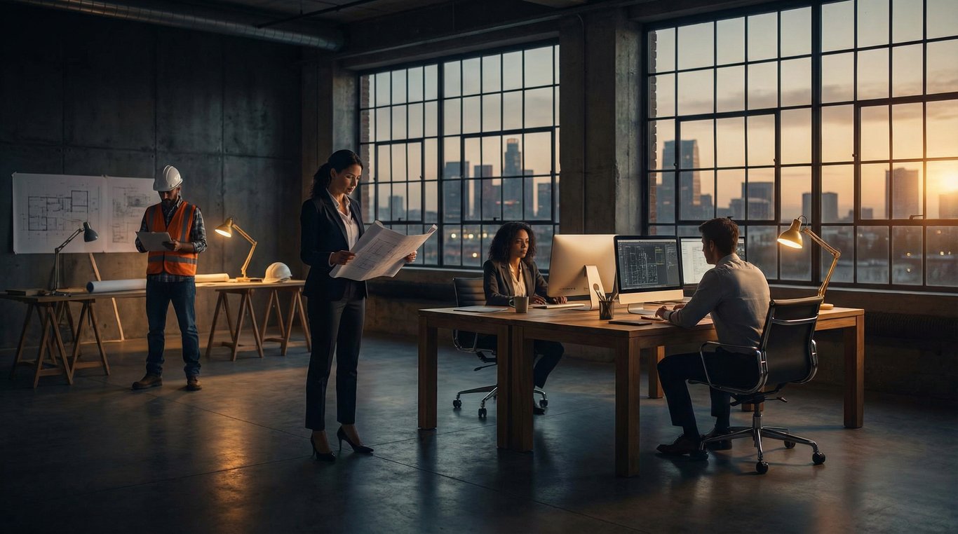 Camion-grue sur chantier