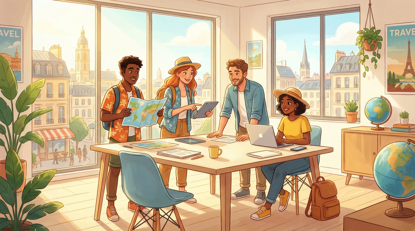 Portrait illustré de Sofia, coordinatrice