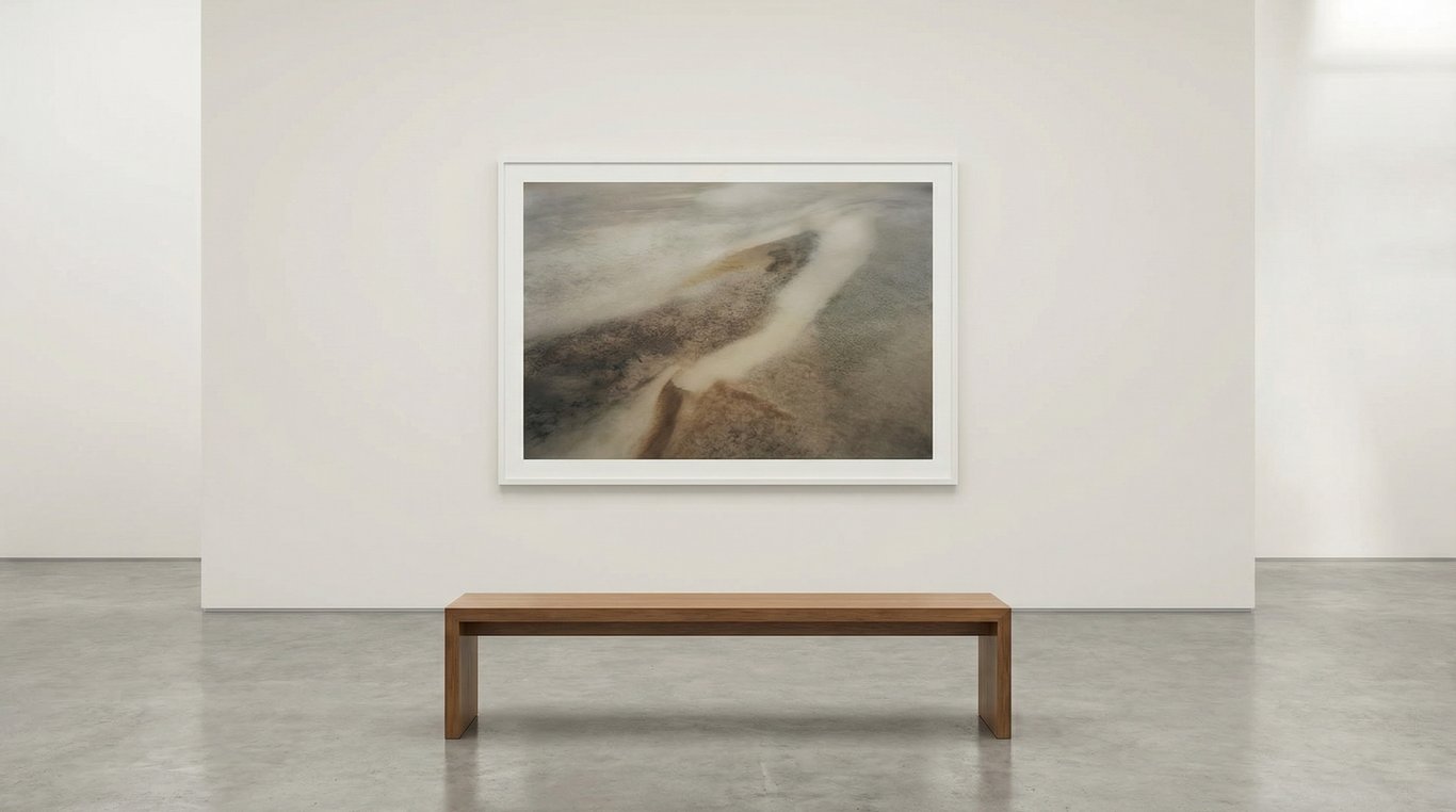 Brochure minimaliste avec typographie soignée et papier texturé