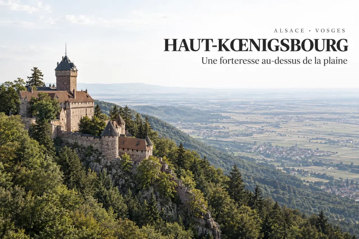 Château du Haut-Koenigsbourg, château à visiter en Alsace avec vue sur la plaine