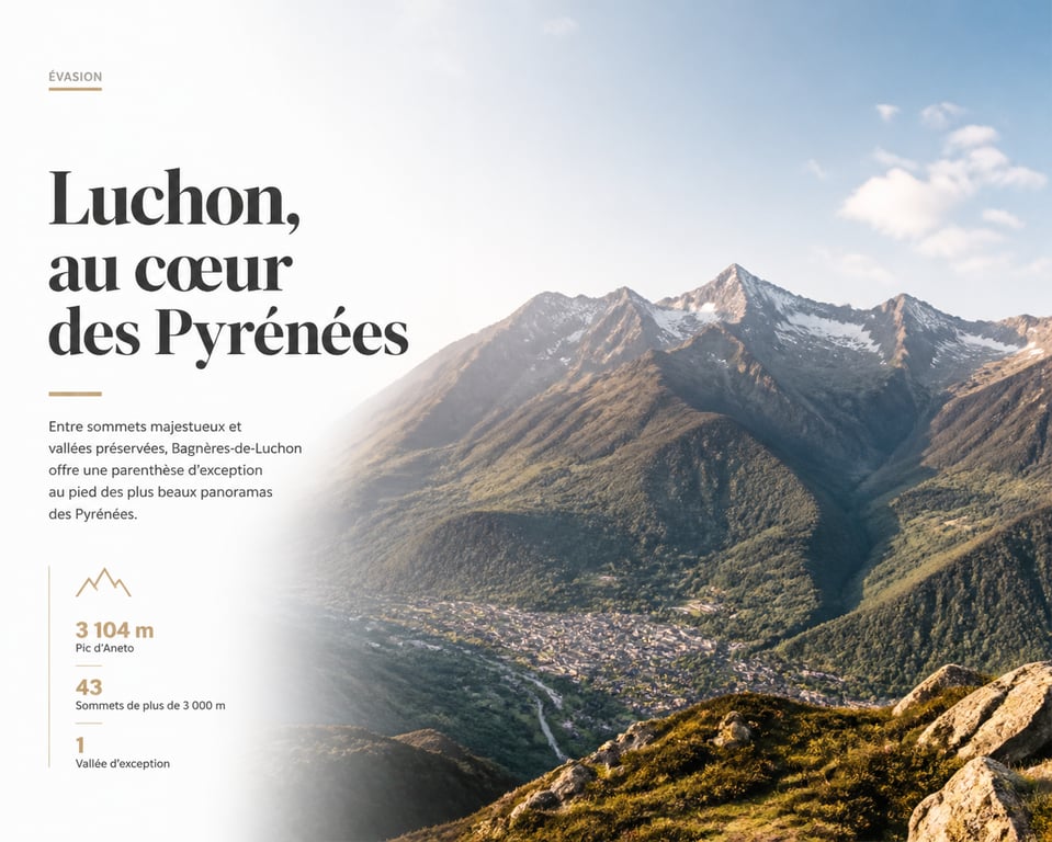 Paysage montagneux des Pyrénées à Bagnères-de-Luchon pour un séjour en famille