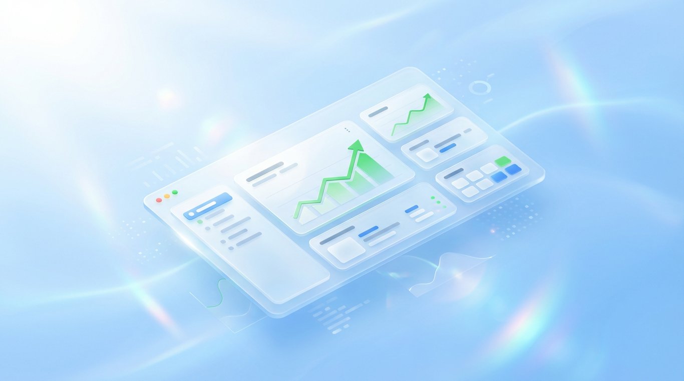 Interface DynaGestion montrant des graphiques de croissance