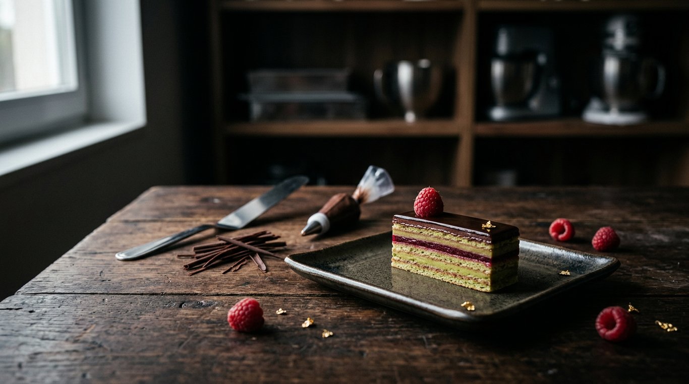 Assortiment de pâtisseries élégantes sur une table rustique