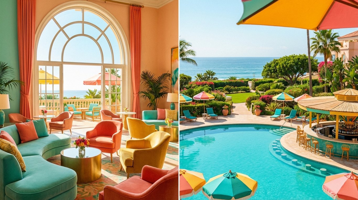 Chambre d'hôtel design avec décoration contemporaine