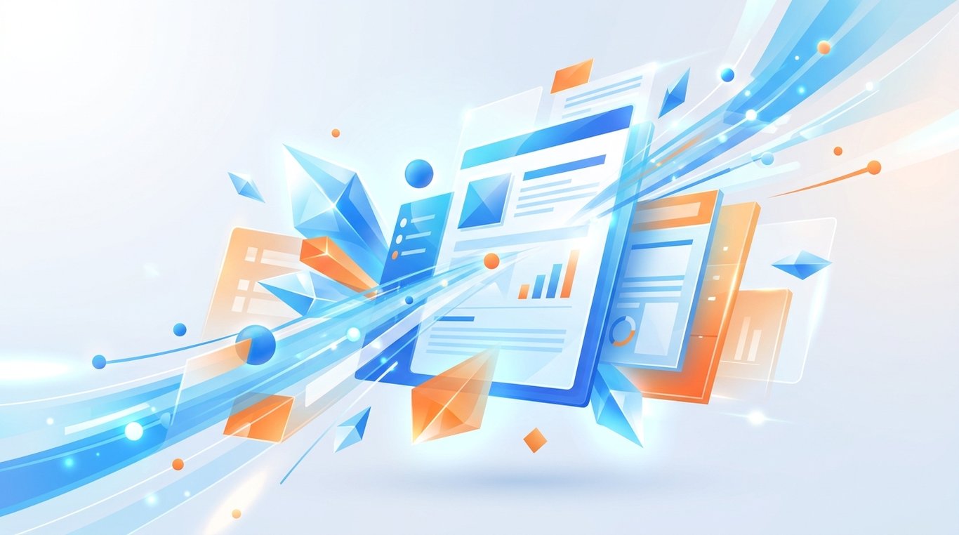 Illustration abstraite d’un tableau de bord analytique et de connexions de données pour l’intégration API