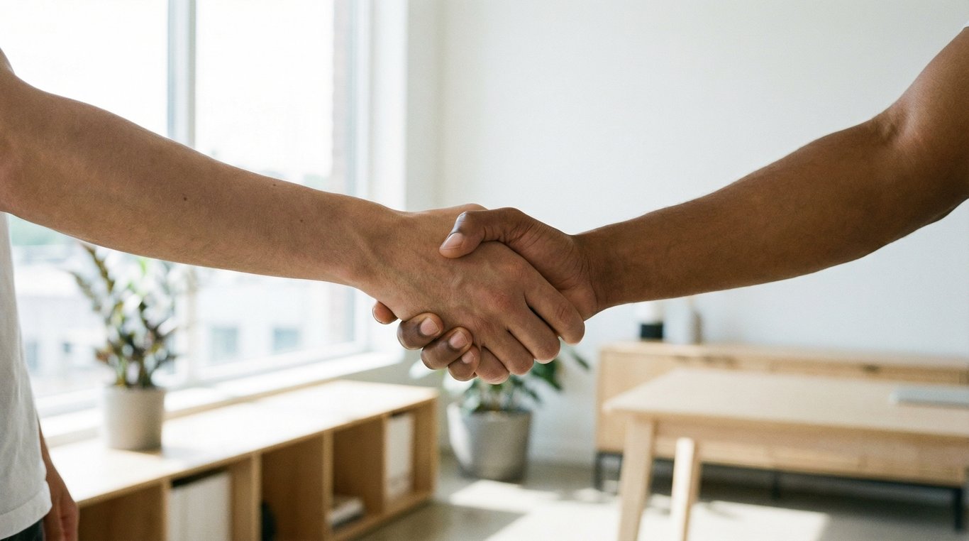 Poignée de main professionnelle gros plan