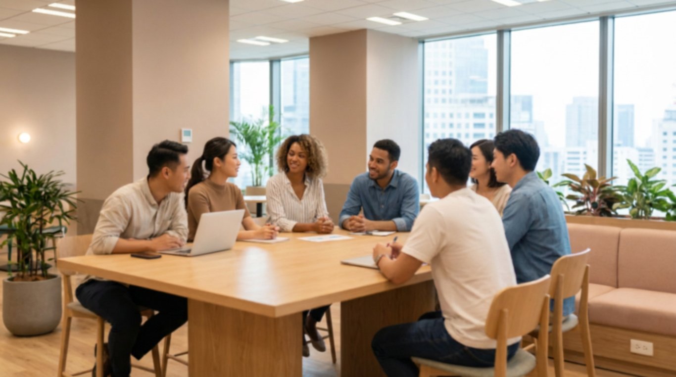 Architecture moderne minimaliste symbolisant la perspective et l'avenir