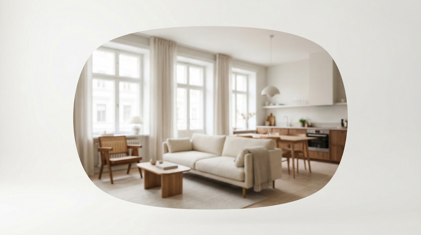 Intérieur rénové style scandinave lumineux