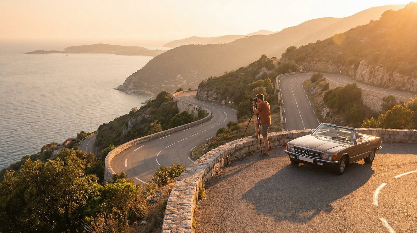 Sentier des douaniers longeant une falaise rocheuse avec vue sur la mer turquoise