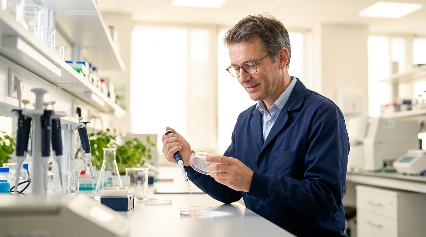 Portrait de Dr. Thomas Bernard, chercheur en biotechnologie