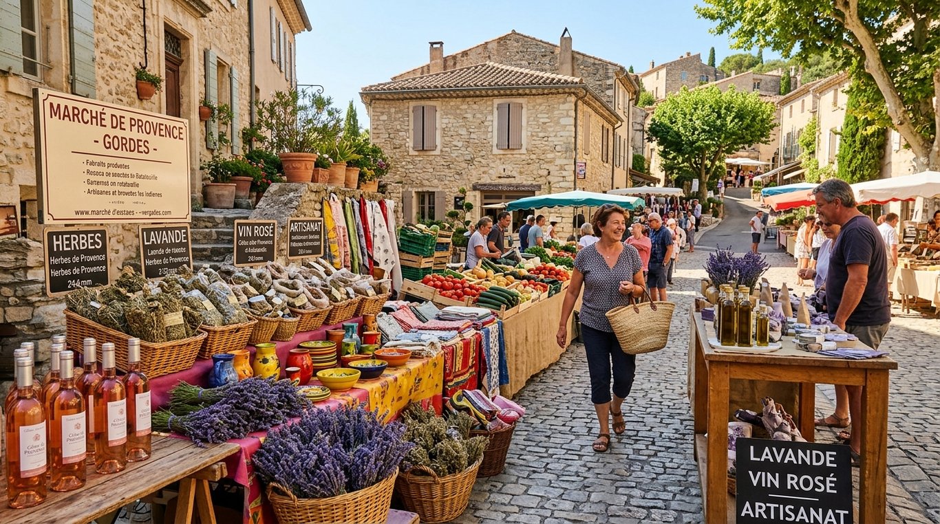 Champ de lavande en Provence sous un ciel bleu clair