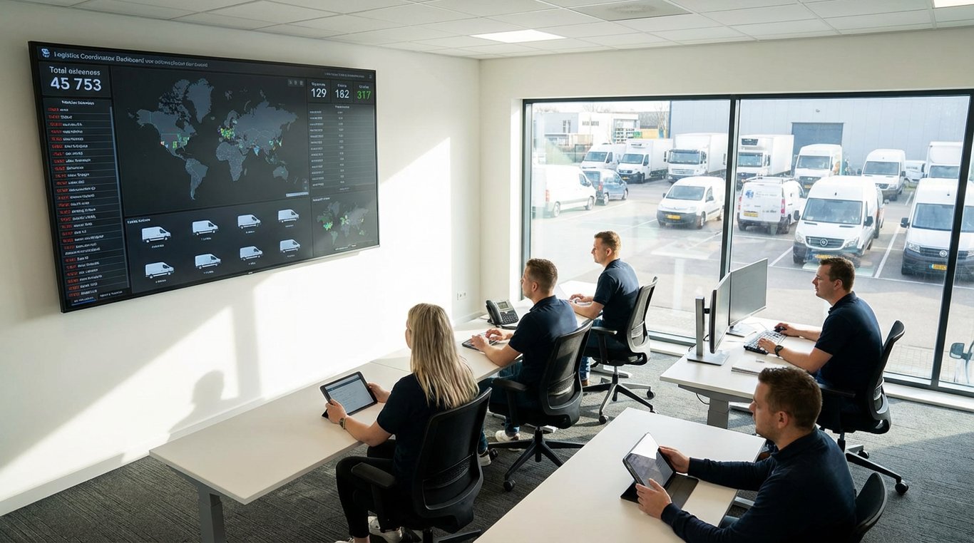 Gestionnaire de flotte analysant des données