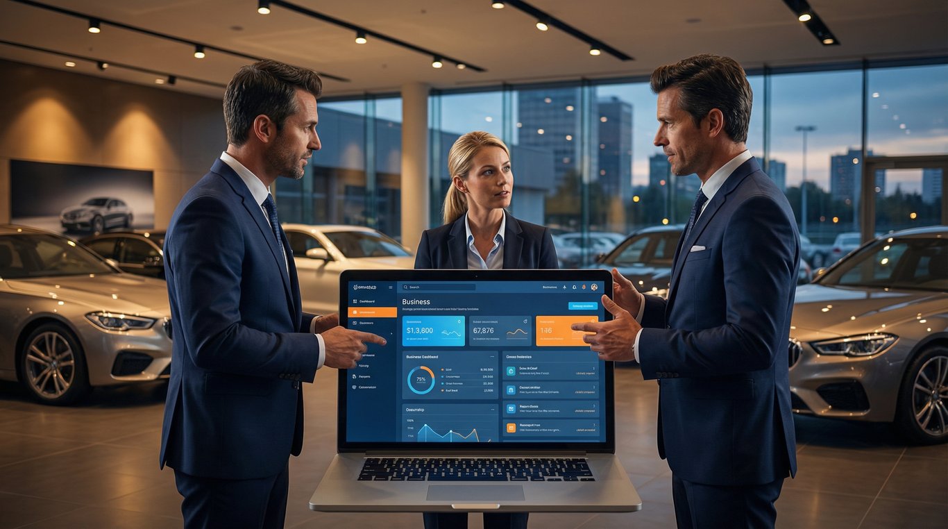 Tableau de bord StartLane affichant les performances commerciales d'une concession automobile