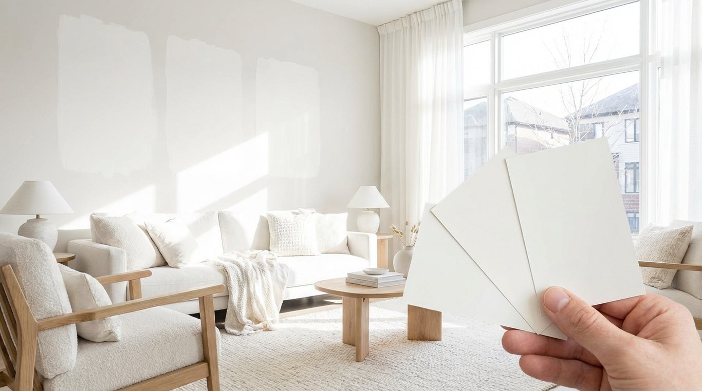 Palette de textures blanches et crèmes