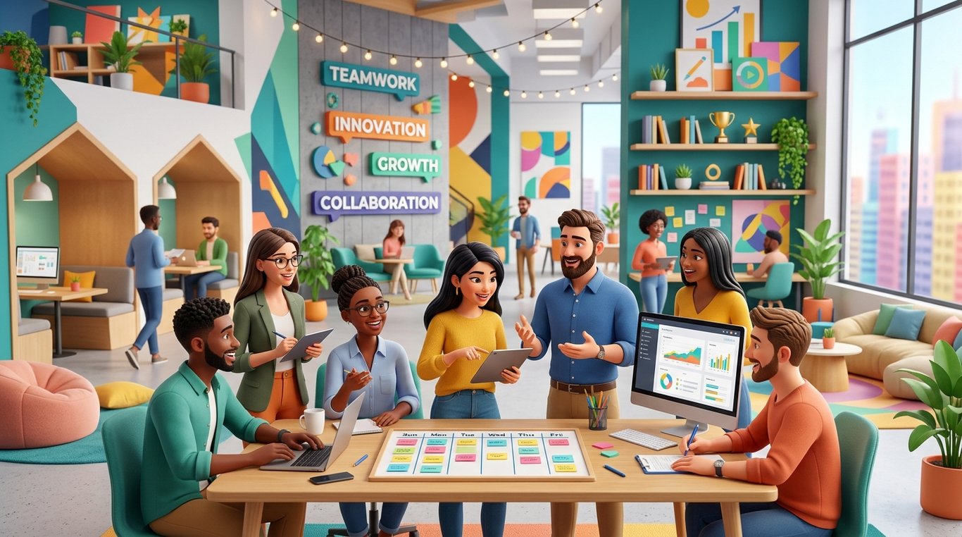 Illustration 3D d'un cerveau connecté à une puce, symbolisant l'alliance créativité et data