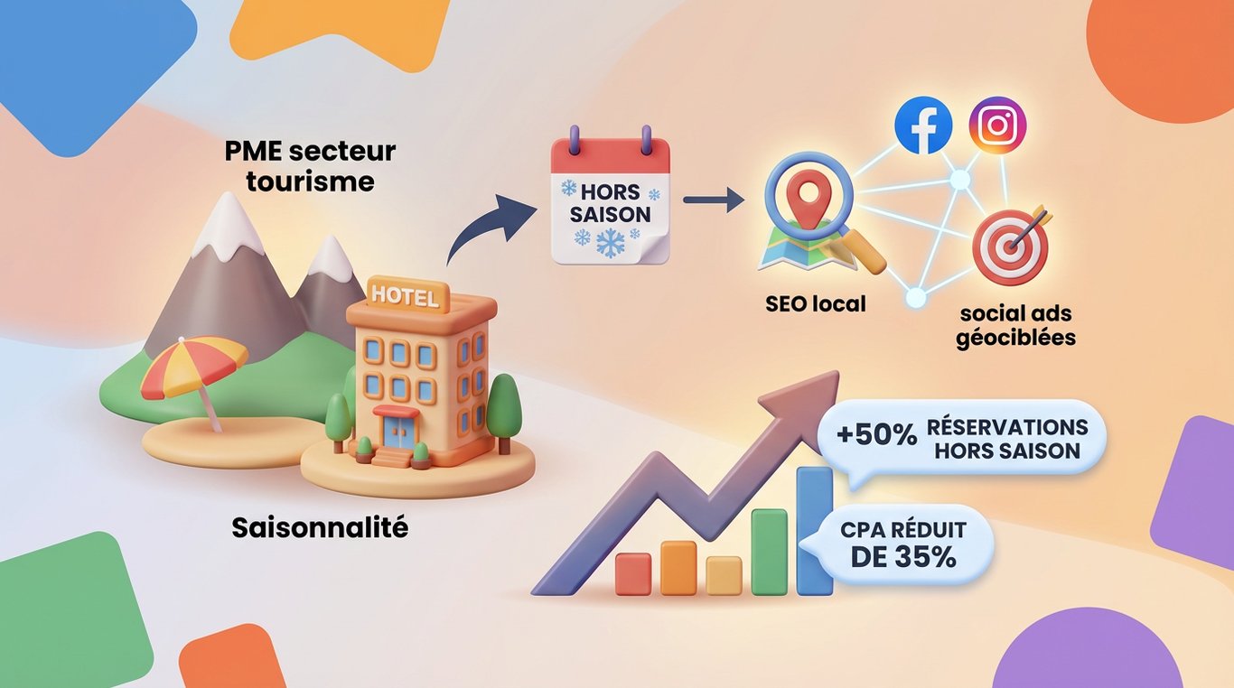 Visuel secteur tourisme - paysage coloré et accueillant