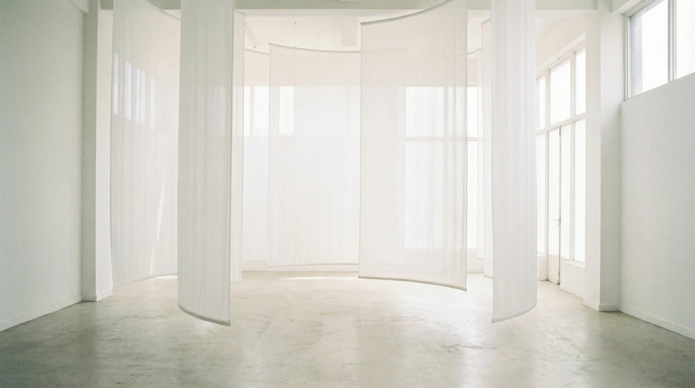 Escalier rénové avec rampes modernes et murs clairs, lumière naturelle