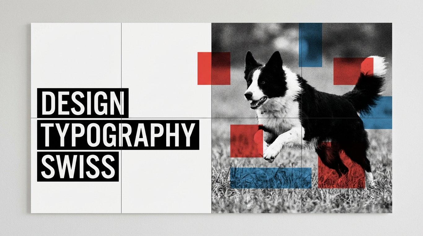 Chien de berger en mouvement style contrasté