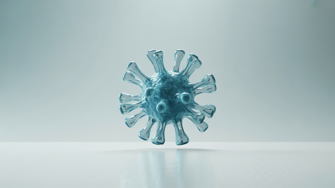 Représentation 3D abstraite d'une structure cellulaire