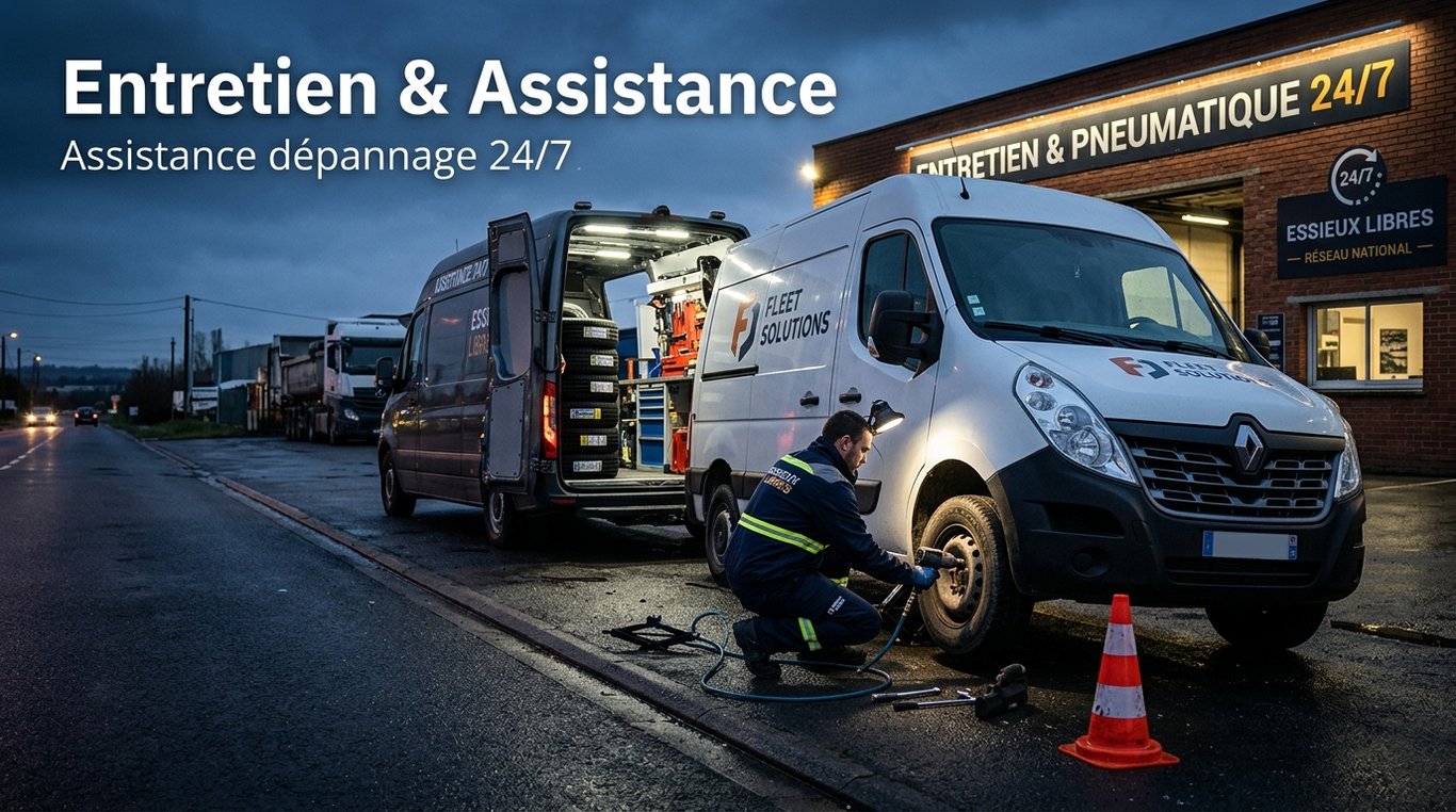 Mécanicien travaillant sur un camion