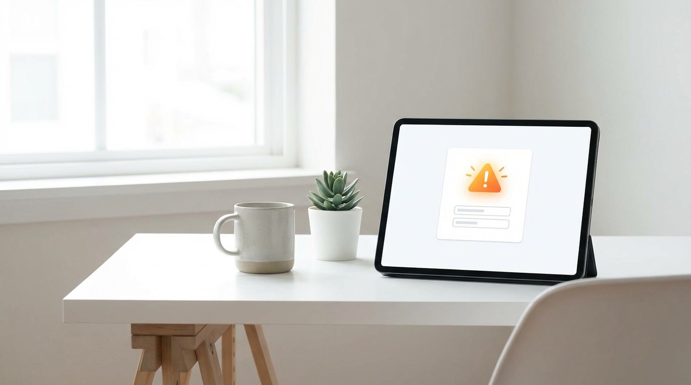 Illustration d'une personne remplissant un formulaire sur smartphone avec une icône de radar qui s'active