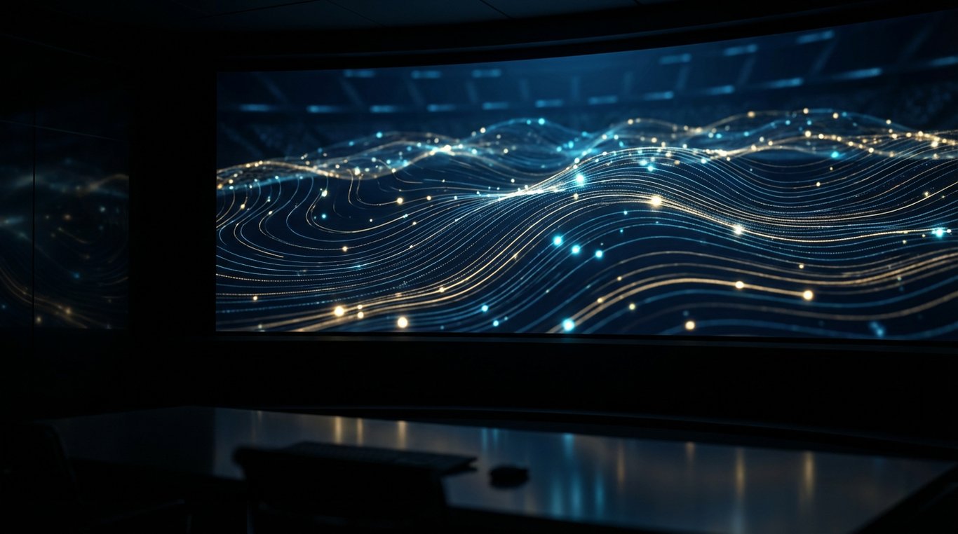 Panneau d'affichage numérique LED ultra-moderne affichant un score 2-1 avec effet de flou de mouvement