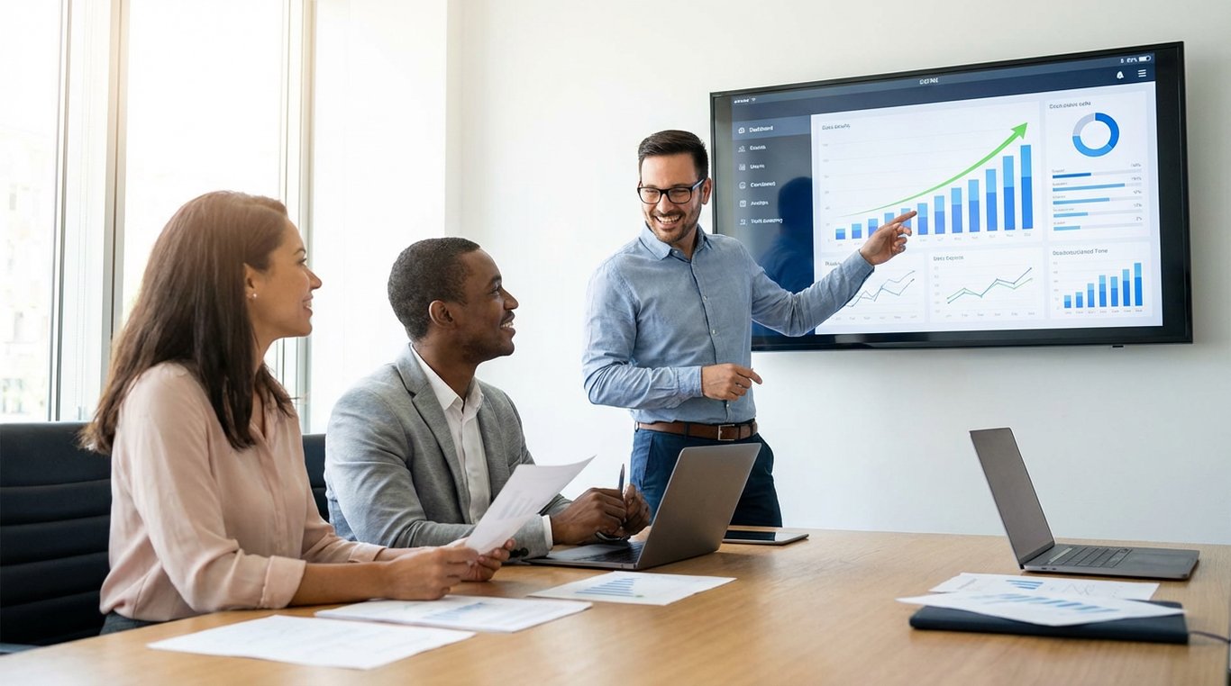 Tableau de bord digital pour une entreprise technologique