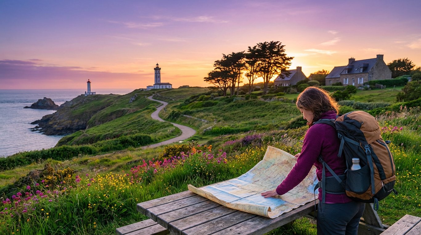 Mini carte stylisée de la région Bretagne