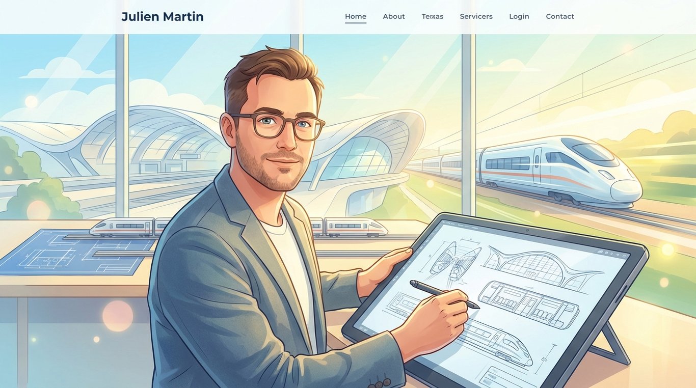 Portrait de Julien Martin, homme, barbe courte, lunettes