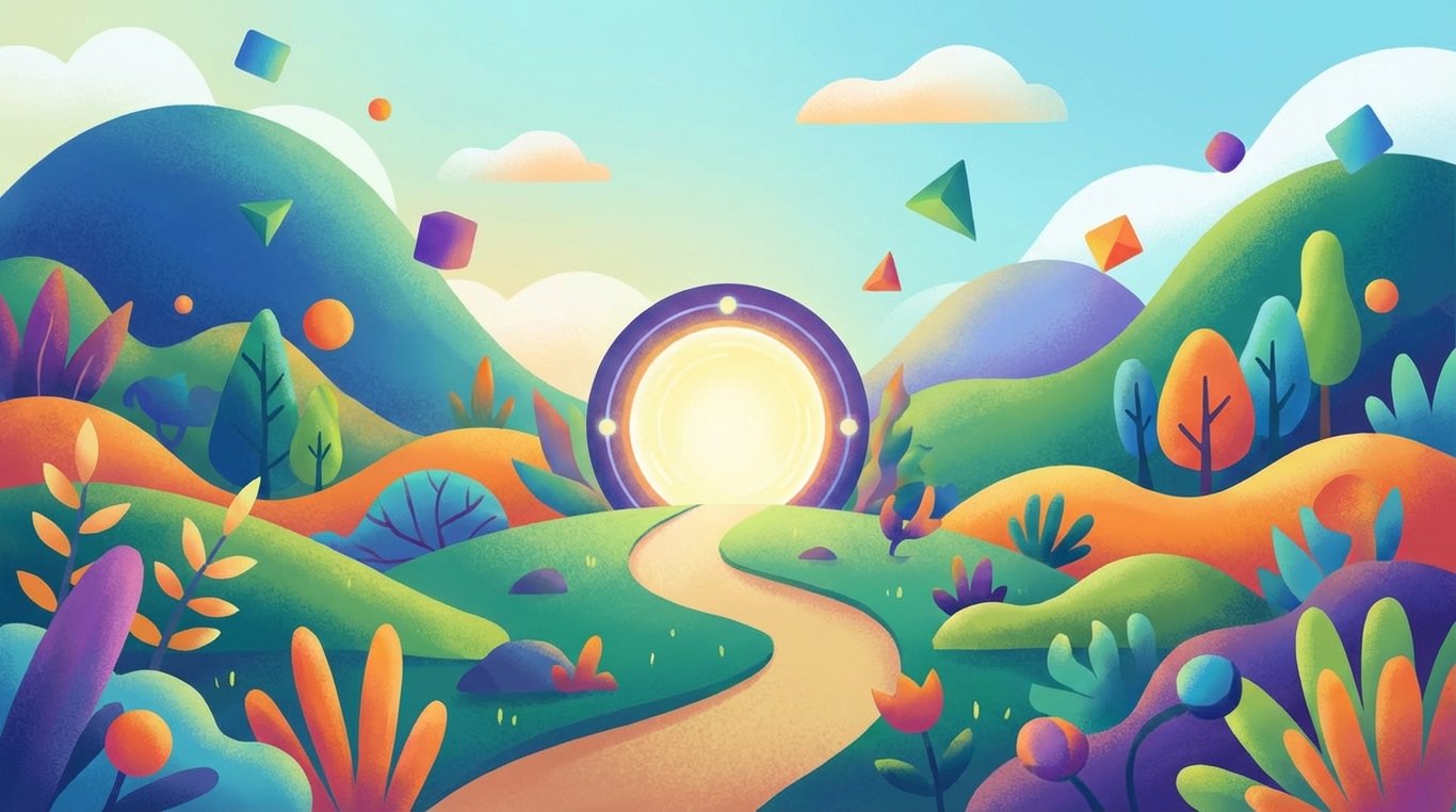 Illustration colorée d'un chat en promenade avec un pet sitter