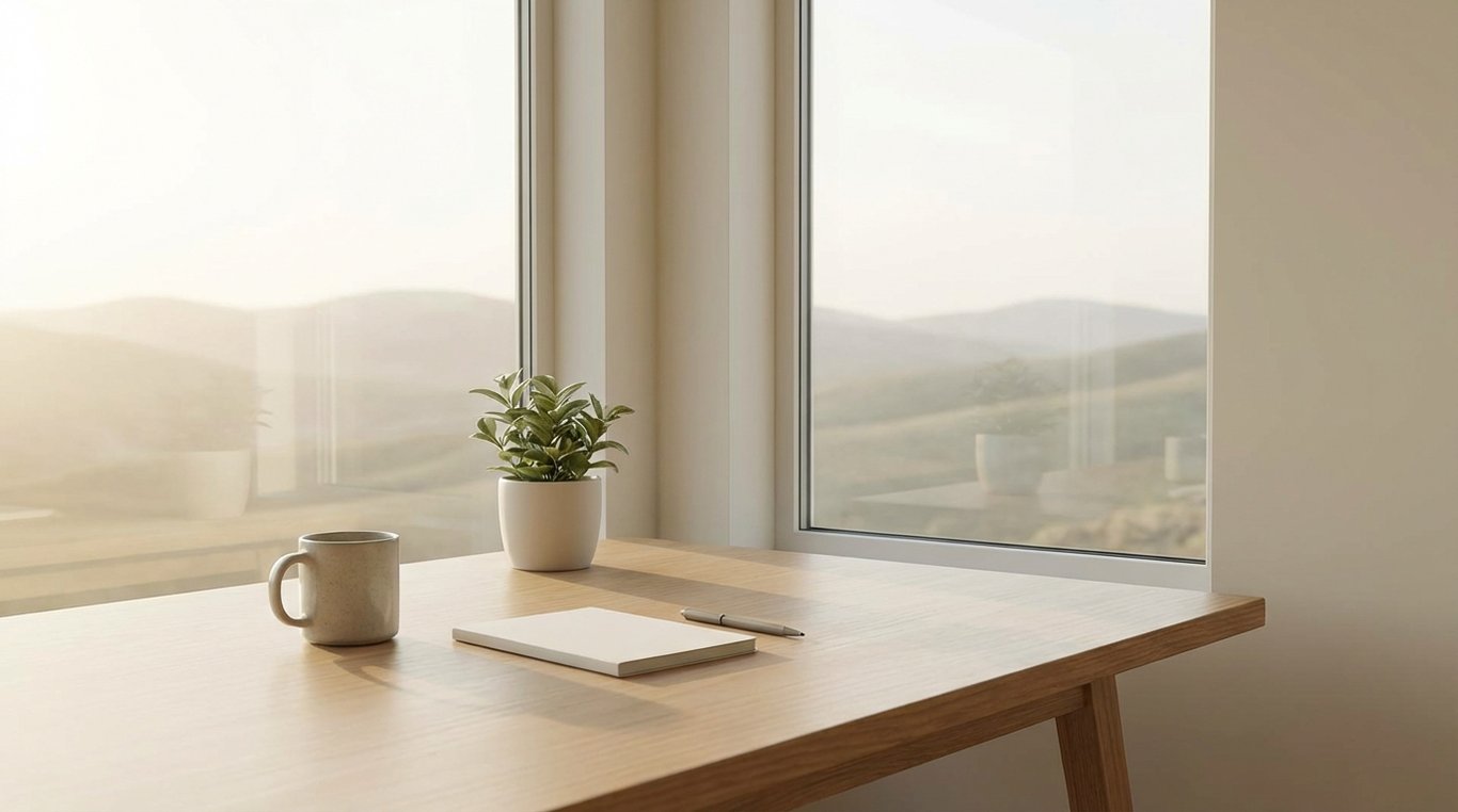 Main illustration : Main tenant un smartphone affichant une interface de calendrier minimaliste