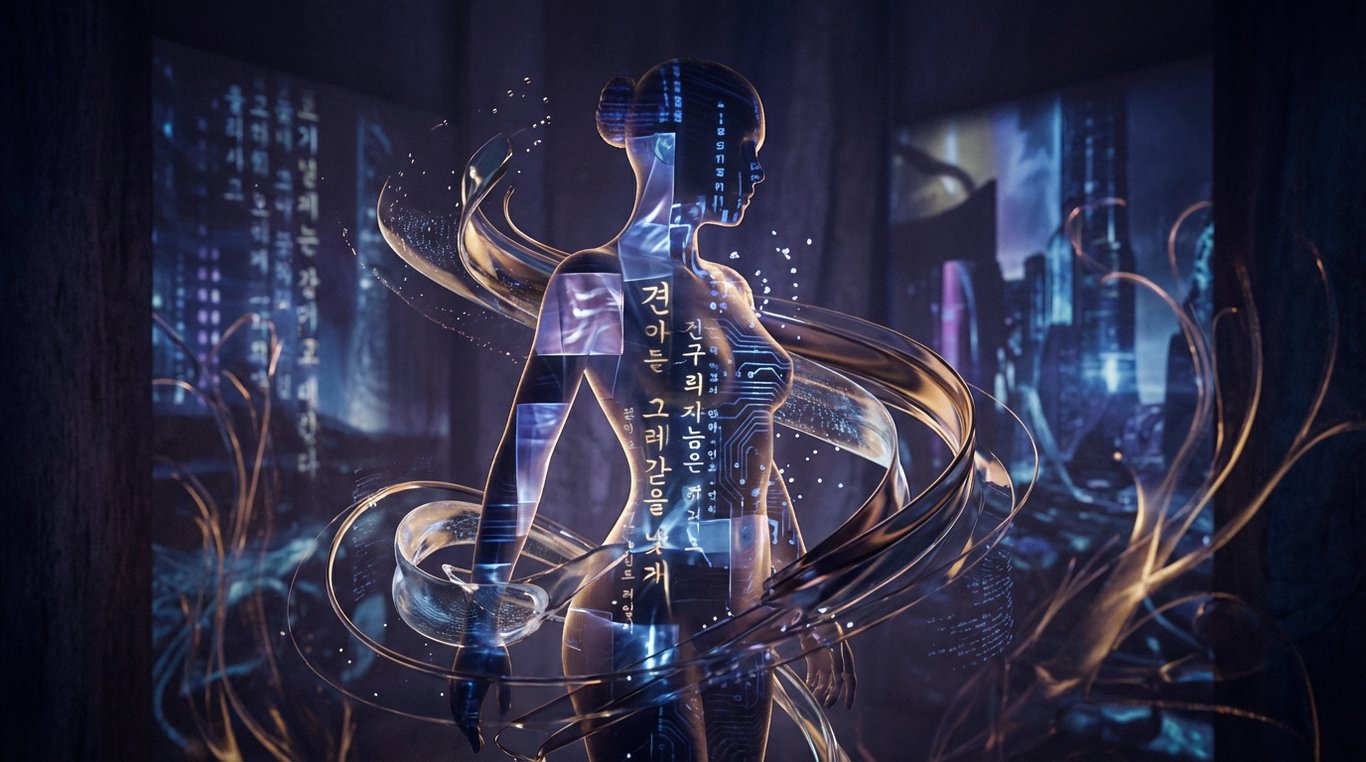 Portrait en clair-obscur de Hana Lee, artiste multidisciplinaire