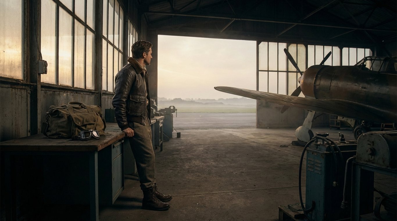 Homme regardant l'horizon portuaire